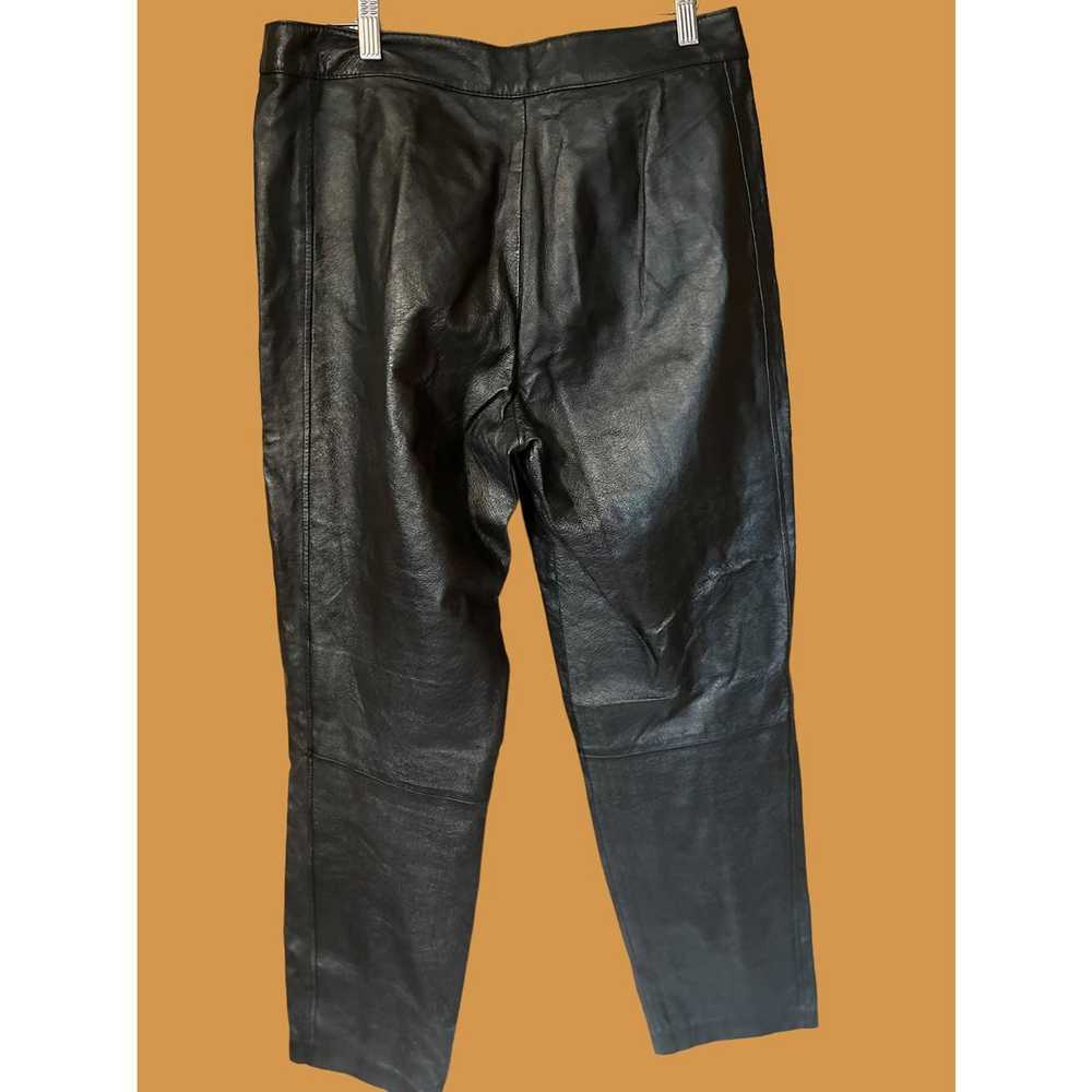 Vintage × Wilsons Leather Black leather pants siz… - image 5