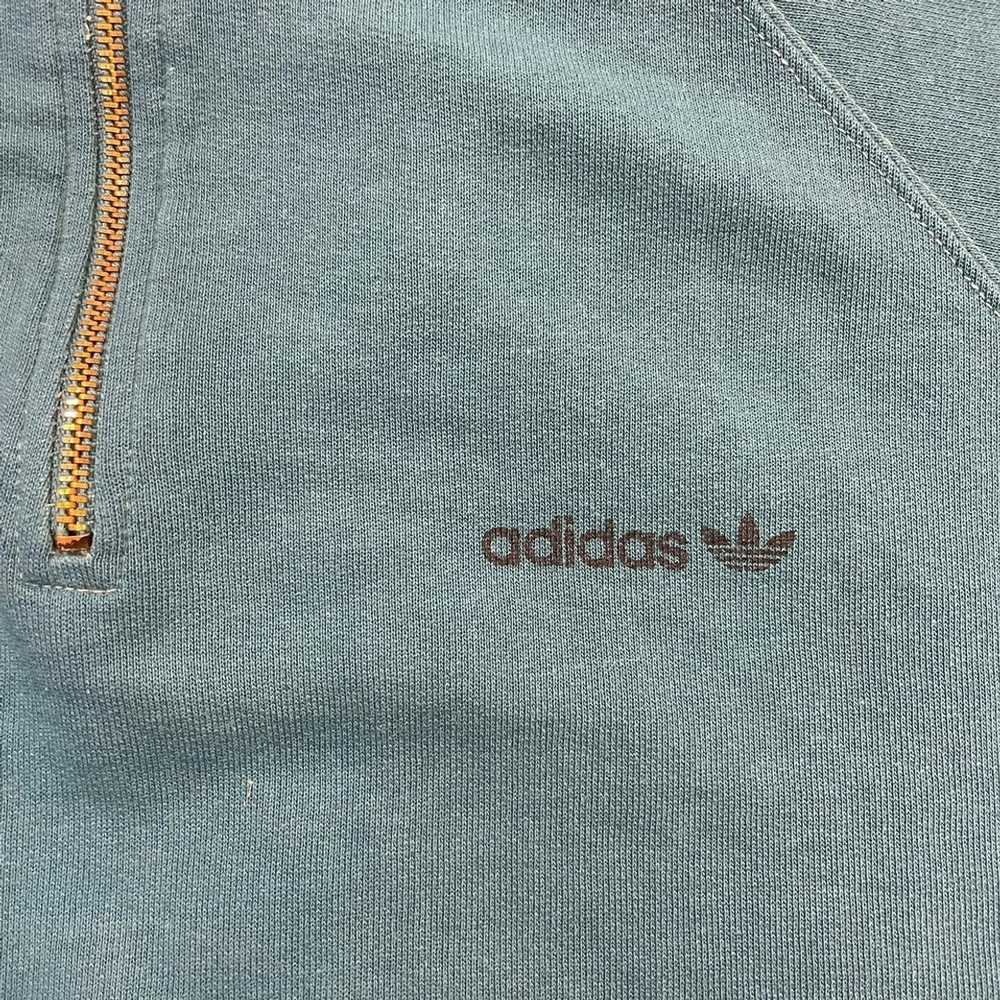 Adidas × Vintage Adidas half zip blue sweatshirt … - image 8