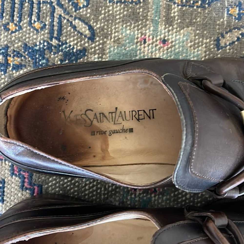 Yves Saint Laurent Yves Saint Laurent leather hor… - image 7