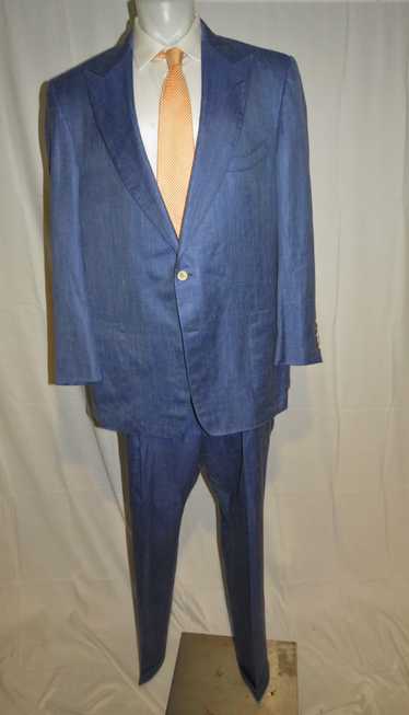 Custom × Tom Ford Base A Windsor Silk Linen Blue … - image 1