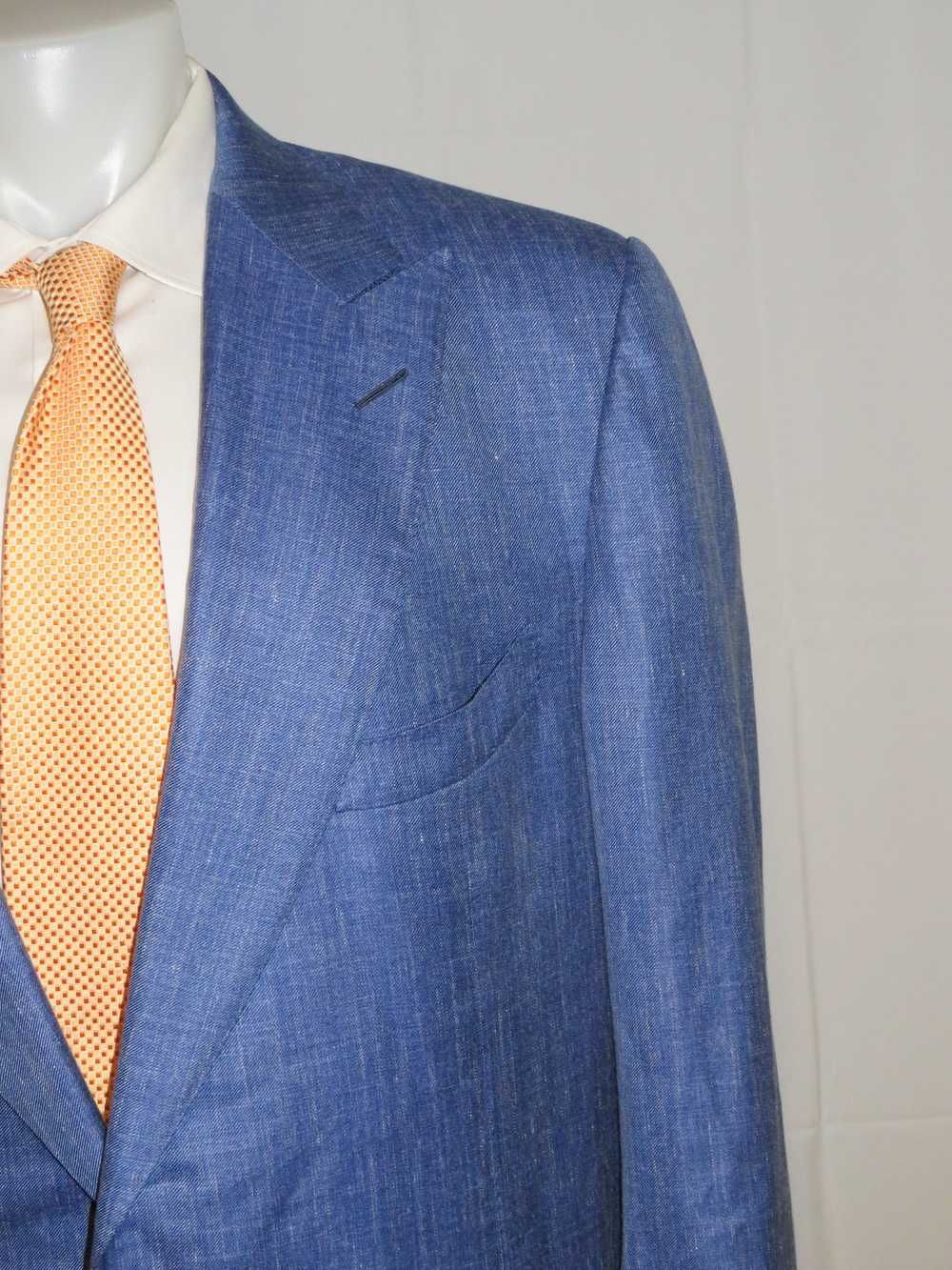 Custom × Tom Ford Base A Windsor Silk Linen Blue … - image 5