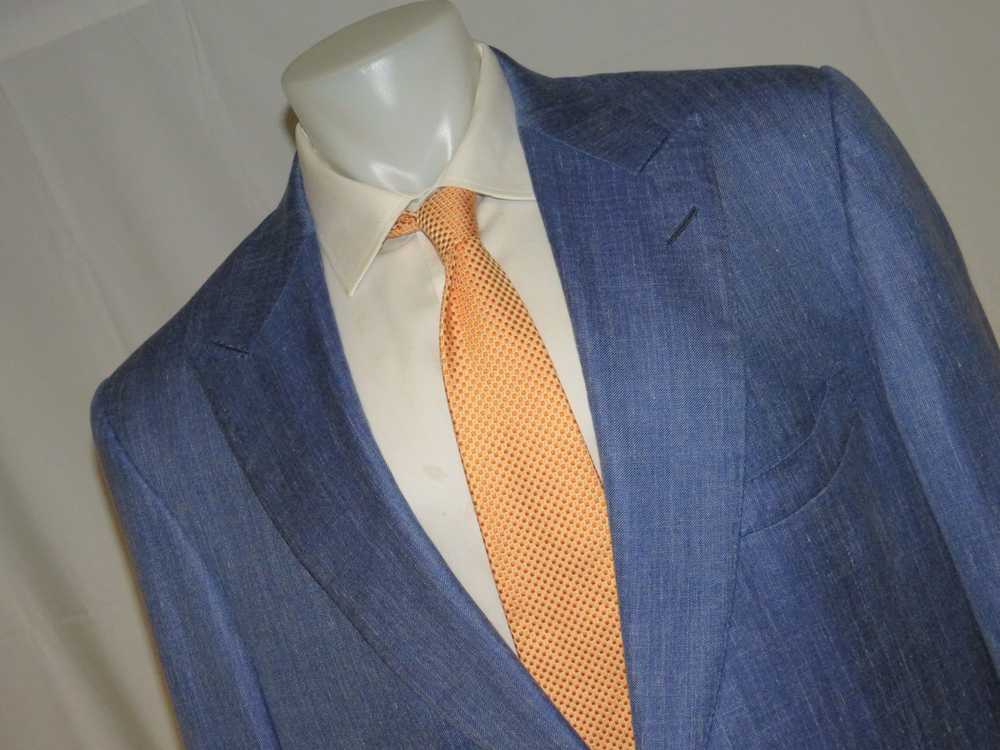 Custom × Tom Ford Base A Windsor Silk Linen Blue … - image 6