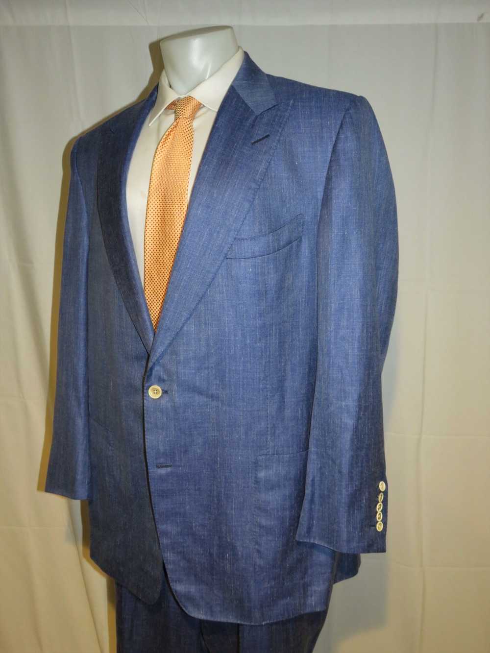 Custom × Tom Ford Base A Windsor Silk Linen Blue … - image 8