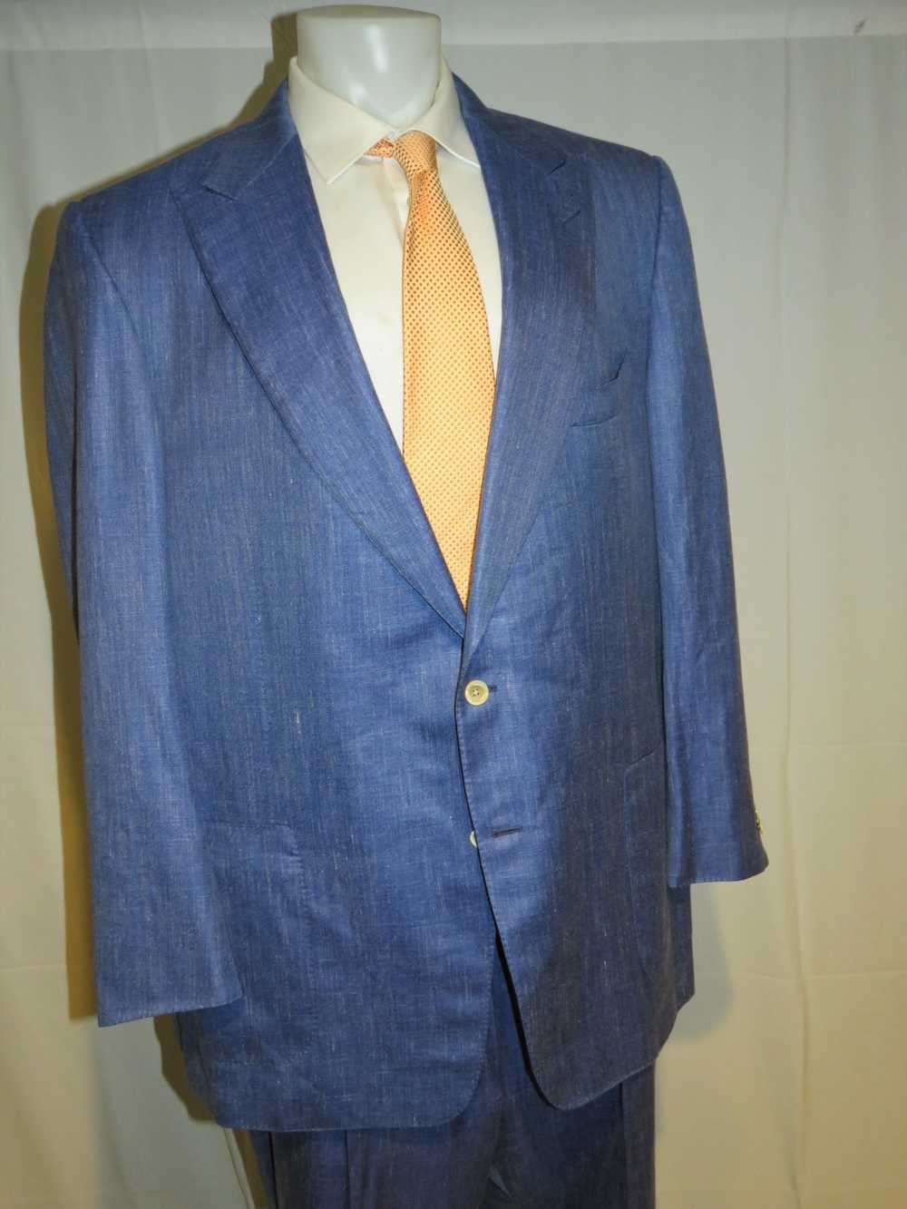 Custom × Tom Ford Base A Windsor Silk Linen Blue … - image 9