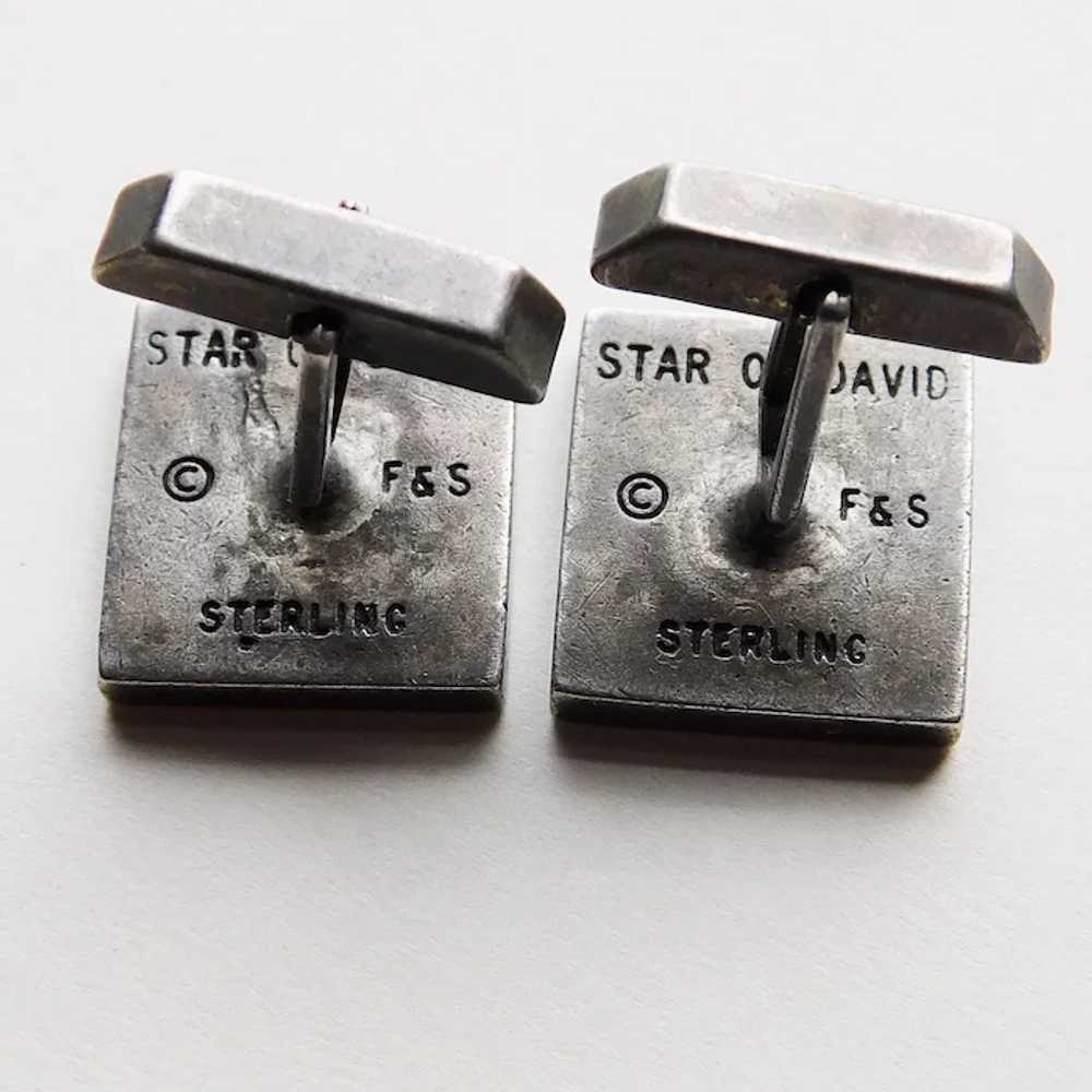 Sterling Fenwick & Sailors Star of David Cufflink… - image 2