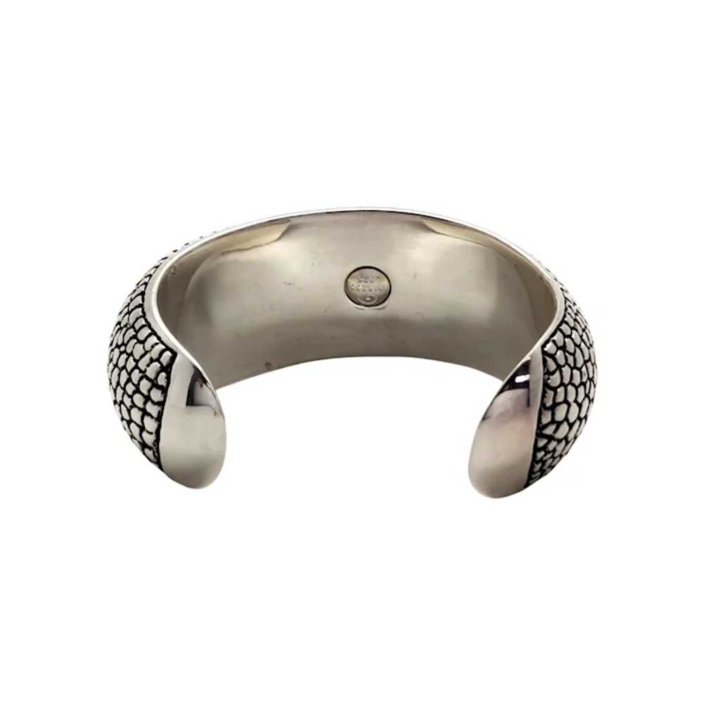 Airess Sterling Silver Wide Pebble Cuff Bracelet - image 4