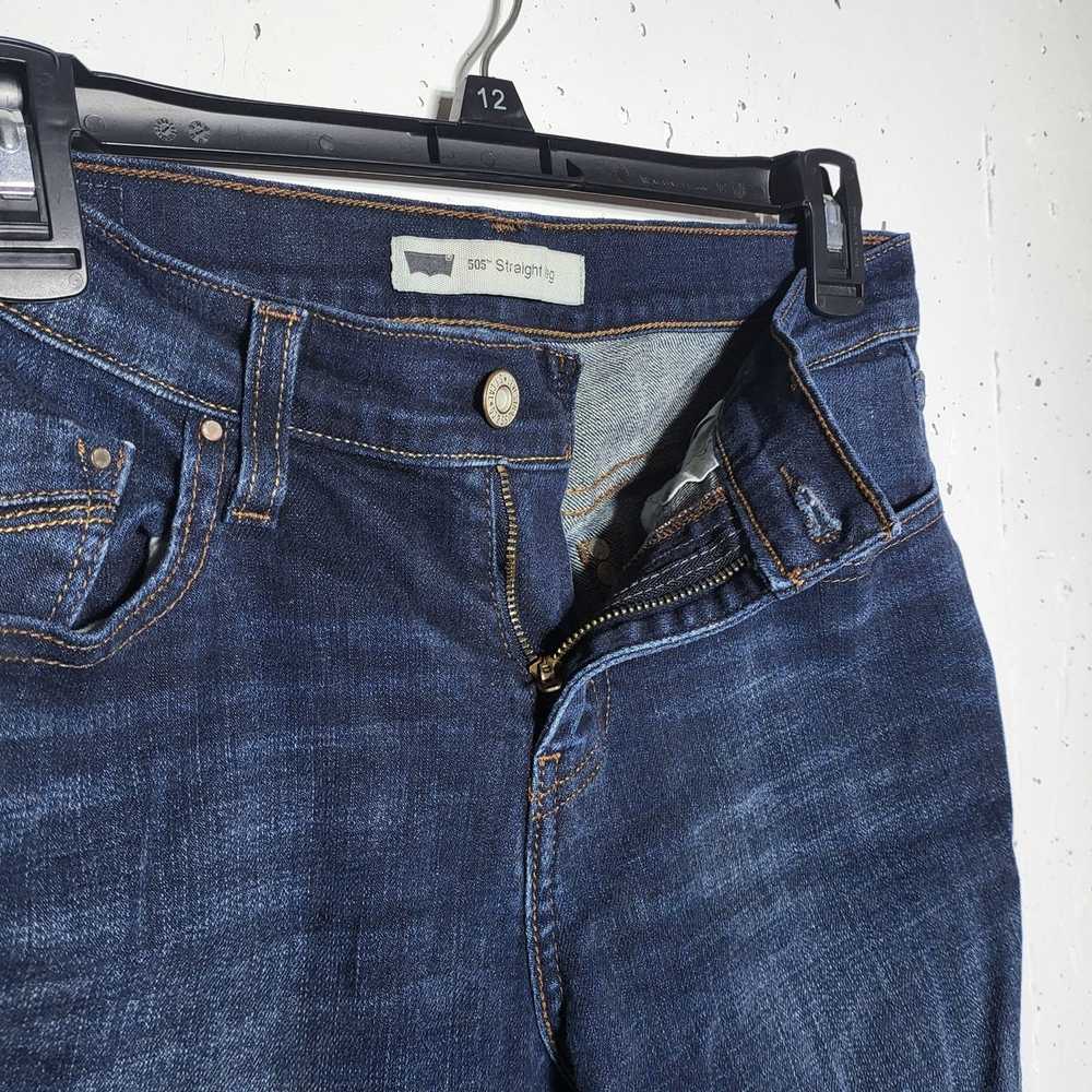 Levi's Levi's 505 Straight Leg Denim Blue Jeans W… - image 3