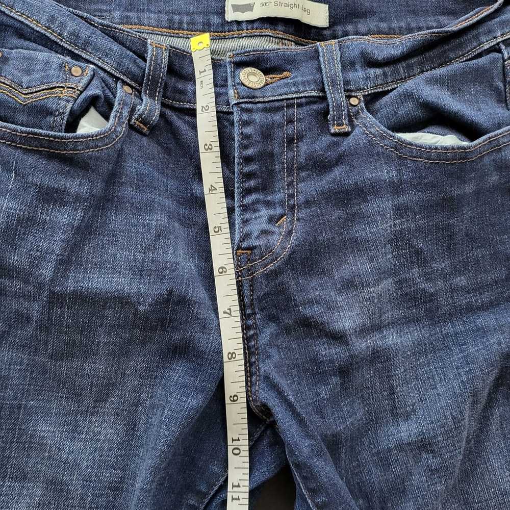 Levi's Levi's 505 Straight Leg Denim Blue Jeans W… - image 9