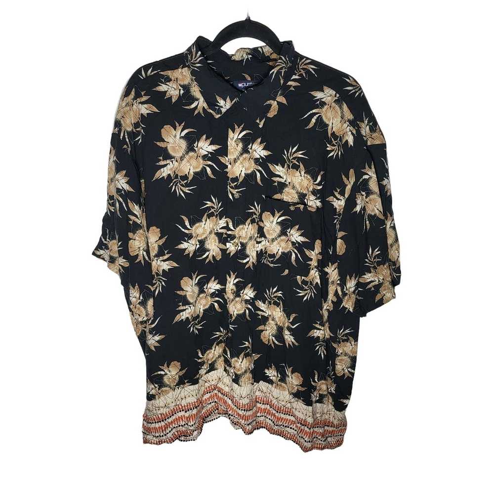 Puritan Puritan Hawaiian Print Button-Down Shirt … - image 1