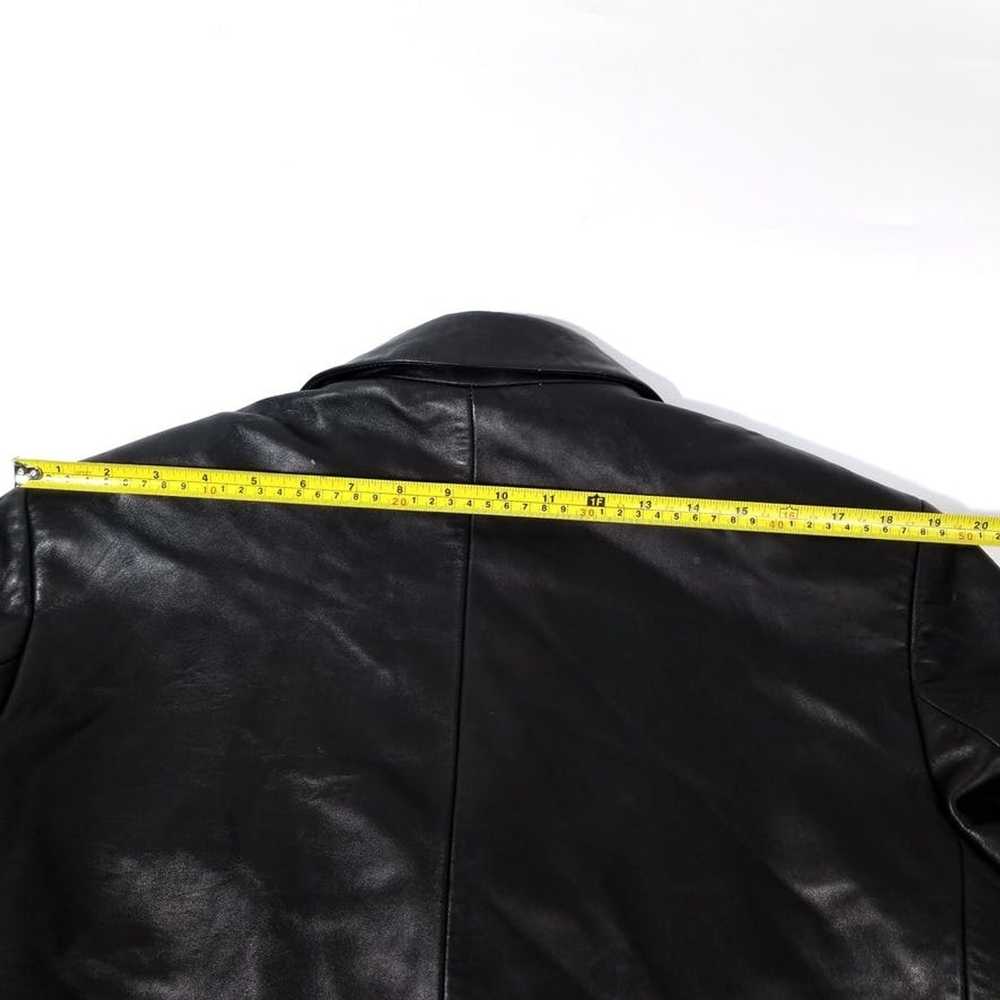 Piombo VTG PIOMBO Dad Leather Jacket Black Oversi… - image 11