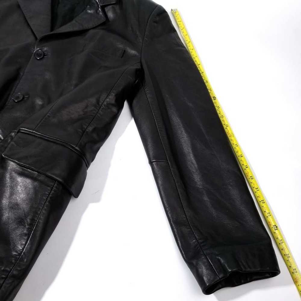Piombo VTG PIOMBO Dad Leather Jacket Black Oversi… - image 3