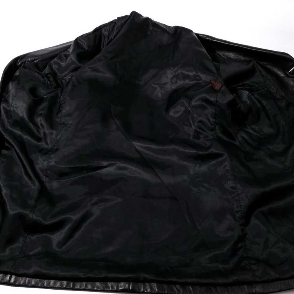 Piombo VTG PIOMBO Dad Leather Jacket Black Oversi… - image 5