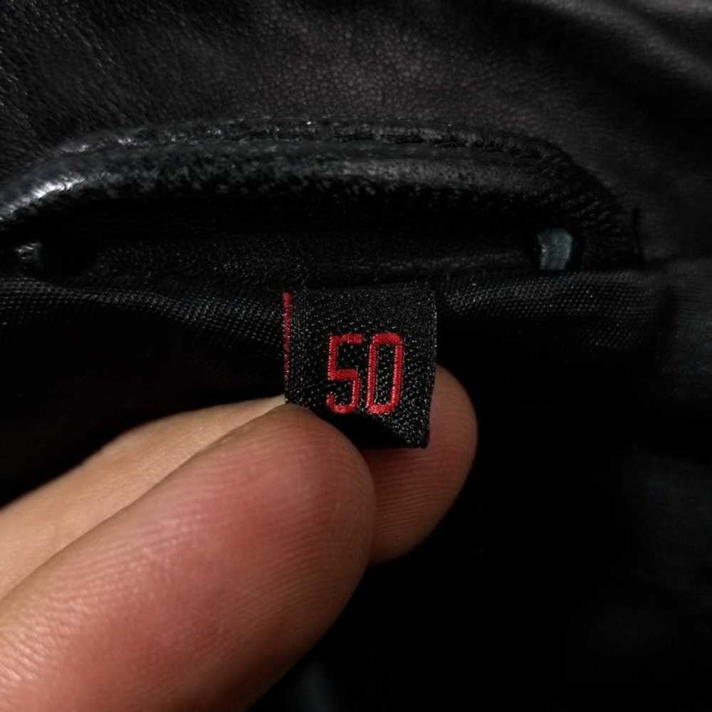 Piombo VTG PIOMBO Dad Leather Jacket Black Oversi… - image 6