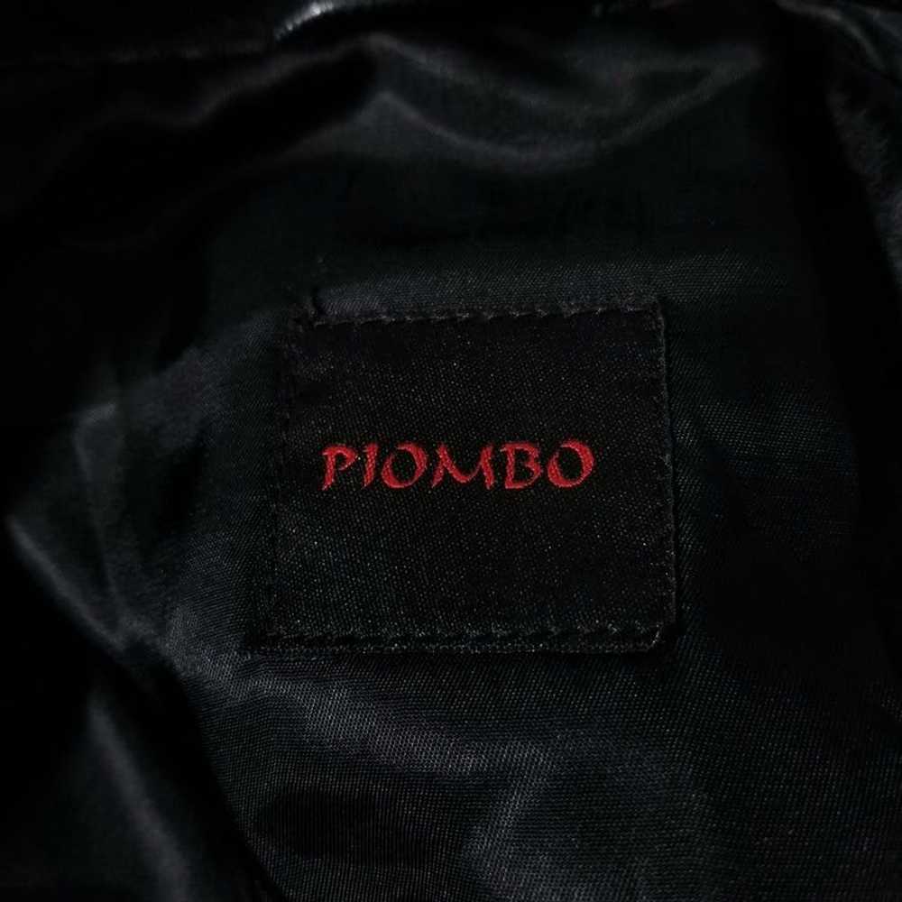 Piombo VTG PIOMBO Dad Leather Jacket Black Oversi… - image 7