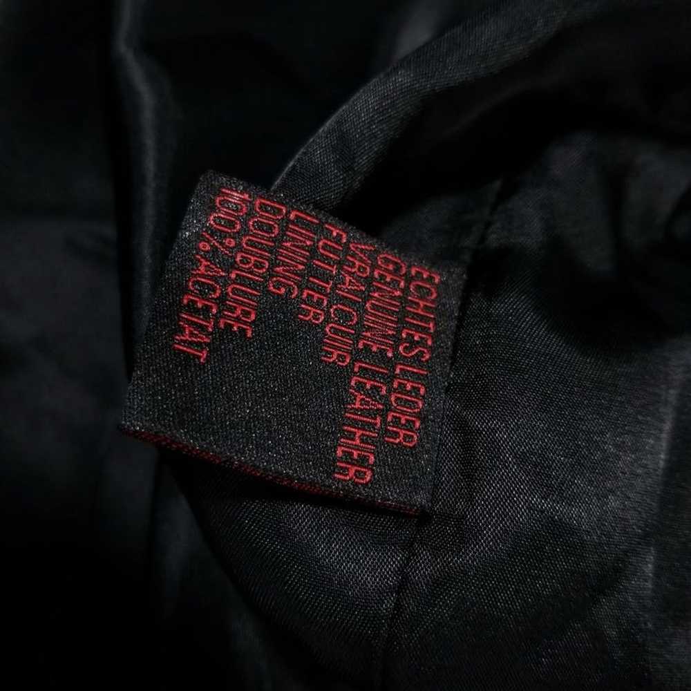 Piombo VTG PIOMBO Dad Leather Jacket Black Oversi… - image 8