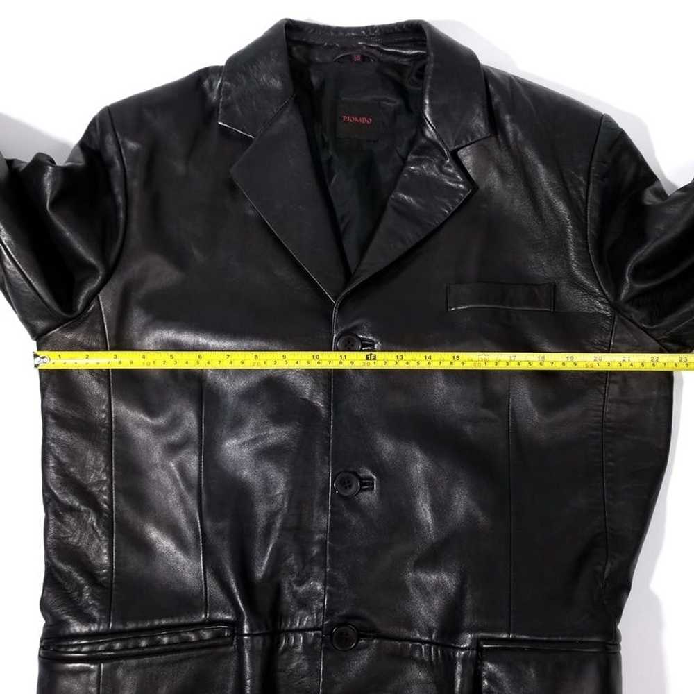 Piombo VTG PIOMBO Dad Leather Jacket Black Oversi… - image 9