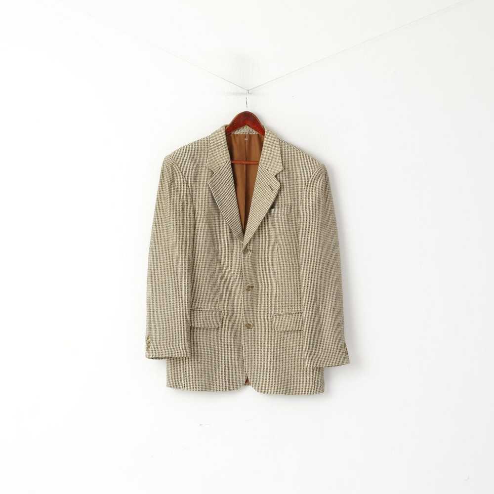 Vintage Berto Lucci Men 38 Blazer Vintage Cream W… - image 1