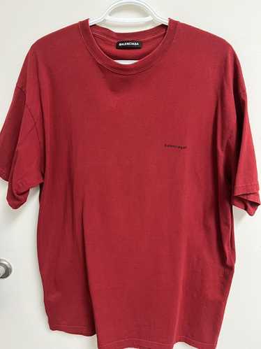 Balenciaga Purple Logo Distressed T-Shirt – Savonches