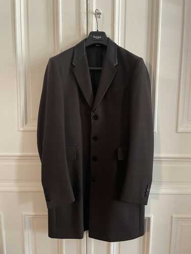 Paul Smith Wool Overcoat with Leather Collar - image 1
