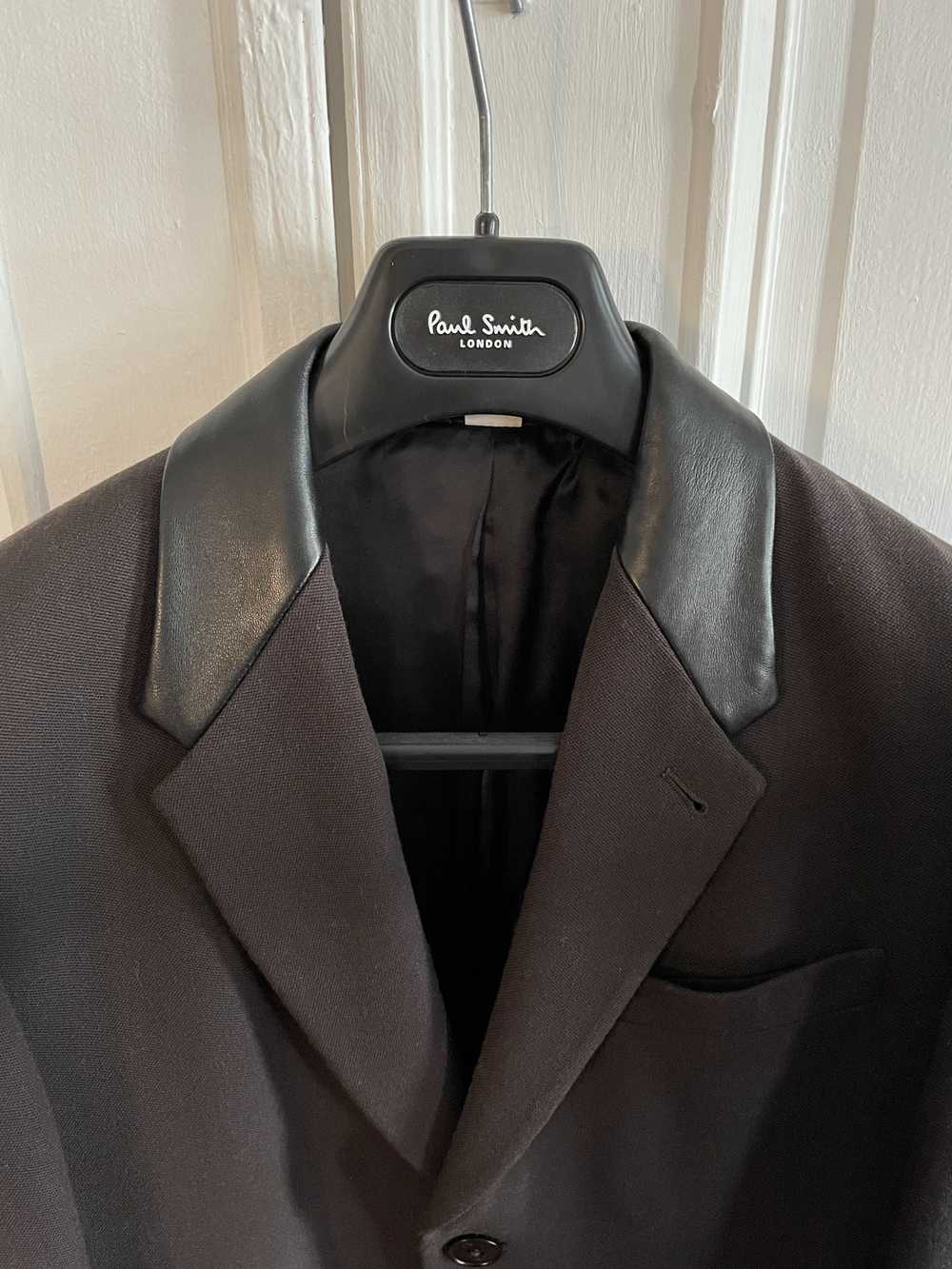 Paul Smith Wool Overcoat with Leather Collar - image 2