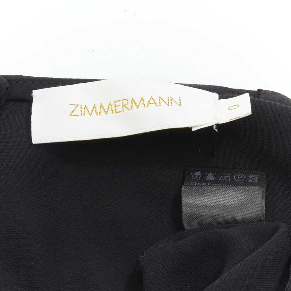 Zimmermann ZIMMERMANN black V-neck gathered waist… - image 9