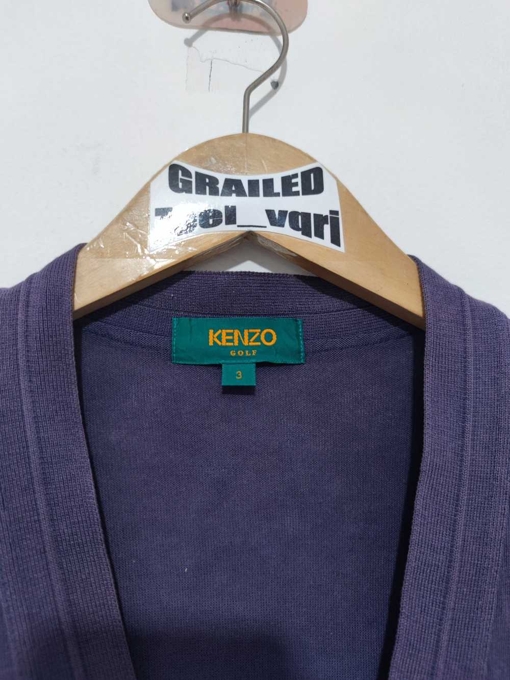 Kenzo × Vintage Authentic Kenzo Golf Cardigan - image 3