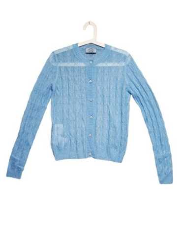 Prada PRADA Blue Cashmere Polyamide Cardigan