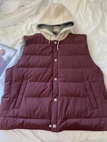 Vintage medium down puffy coat with patches