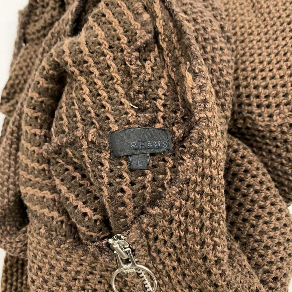 Beams Plus × Japanese Brand Mesh Knit Zip Hoodie - image 6