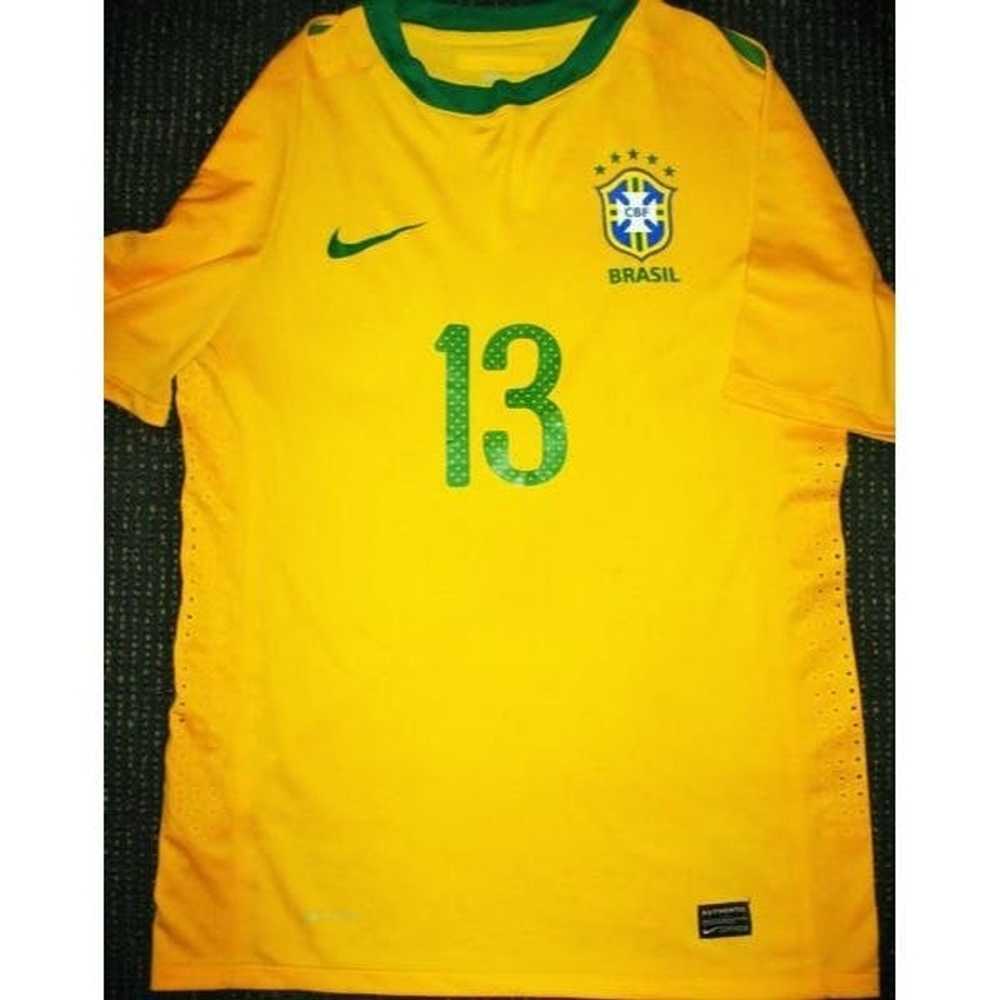 Nike Dani Alves Brazil 2010 MATCH Soccer Jersey L - image 1