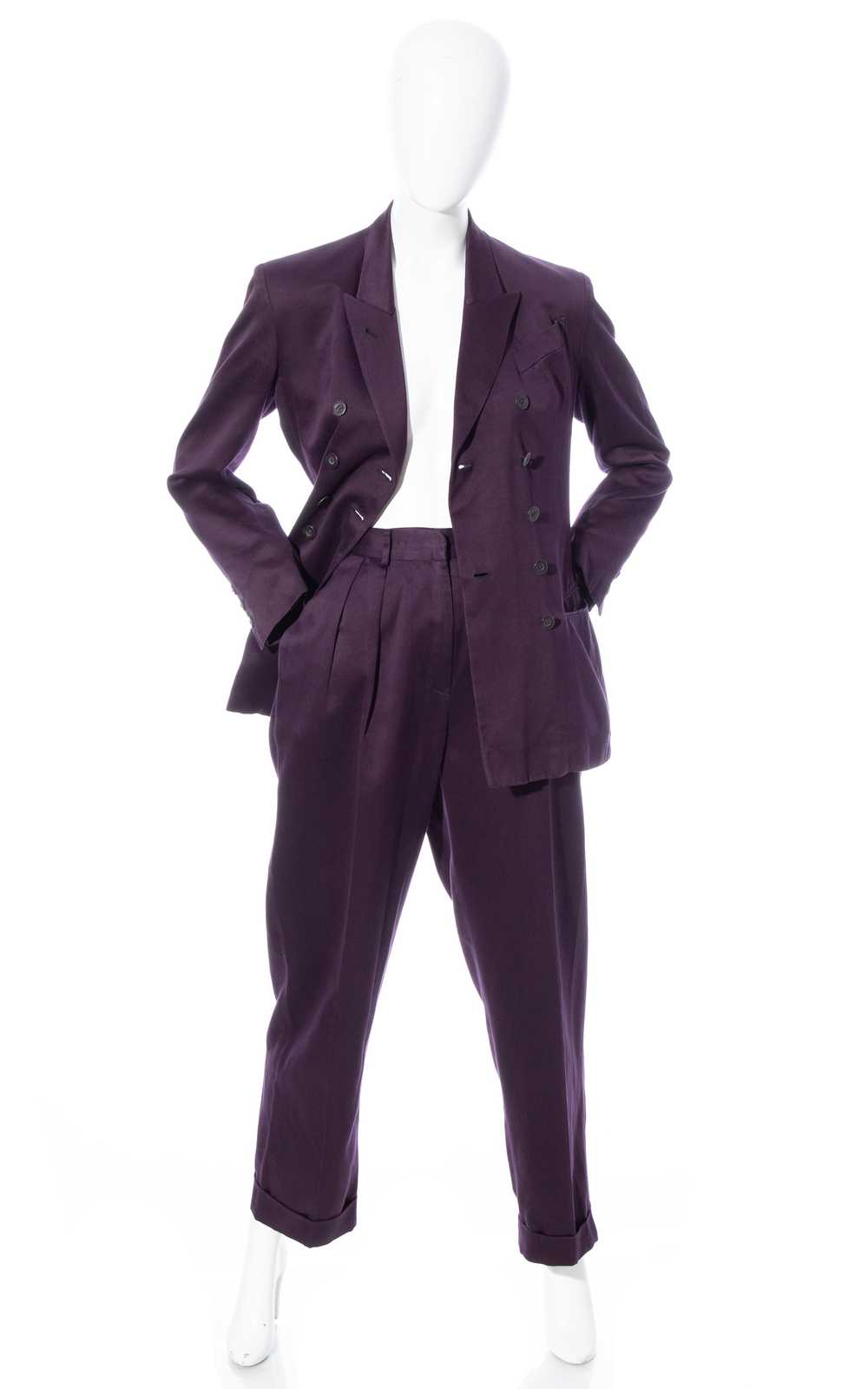 1990s JEAN PAUL GAULTIER Purple Pant Suit | small… - image 2