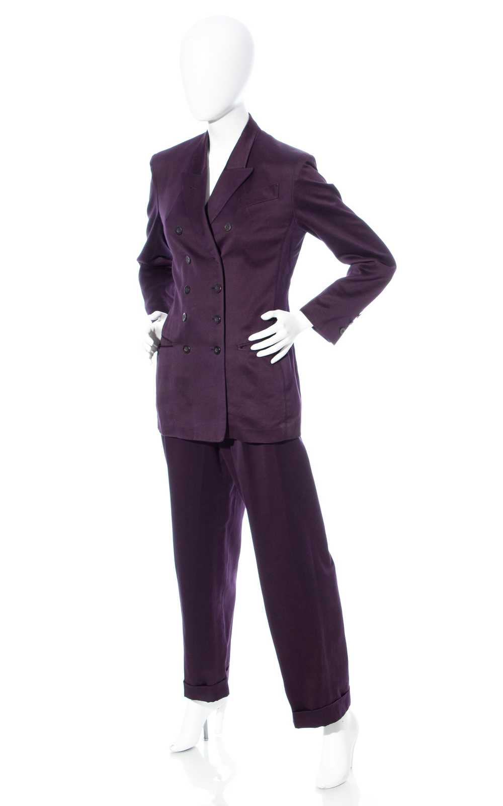 1990s JEAN PAUL GAULTIER Purple Pant Suit | small… - image 4