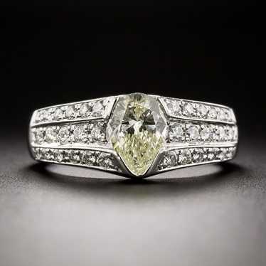 Estate 1.03 Carat Pear-Shaped Diamond Ring - GIA … - image 1