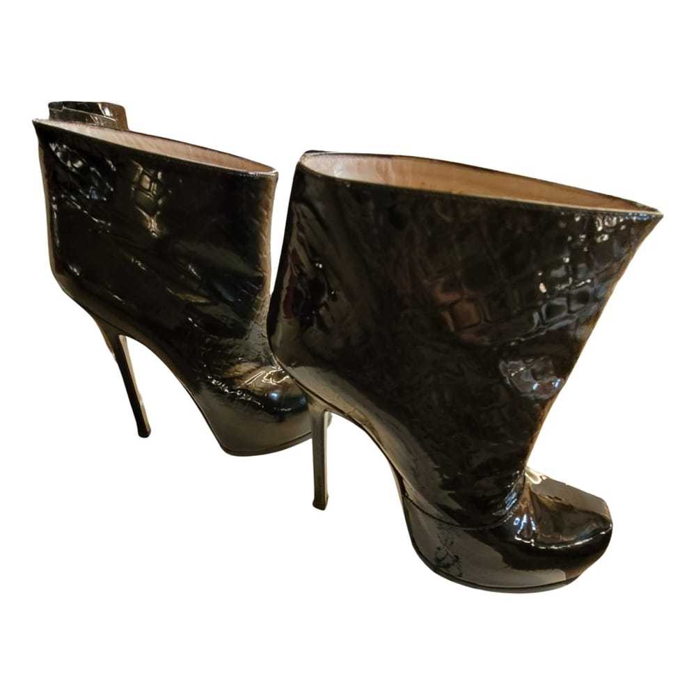 Yves Saint Laurent Patent leather ankle boots - image 1