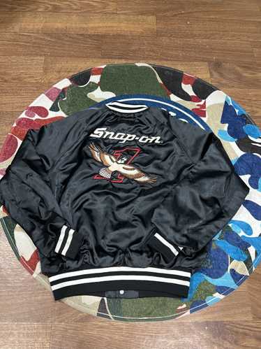 Vintage Vintage Snap On Satin Bomber Jacket Sz M