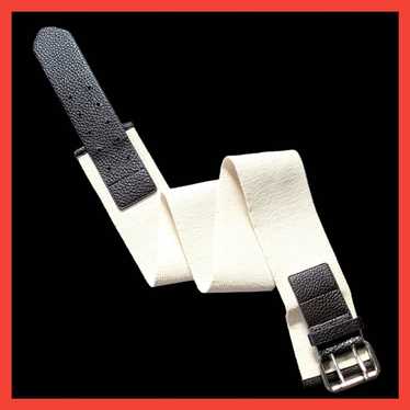 Braided Leather Stretch Belt - Brown