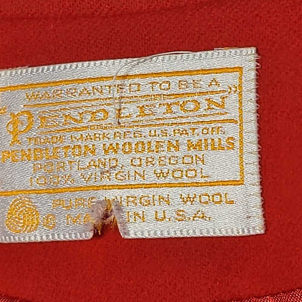 Pendleton × Vintage Vintage 70's Pendleton Red Wo… - image 4
