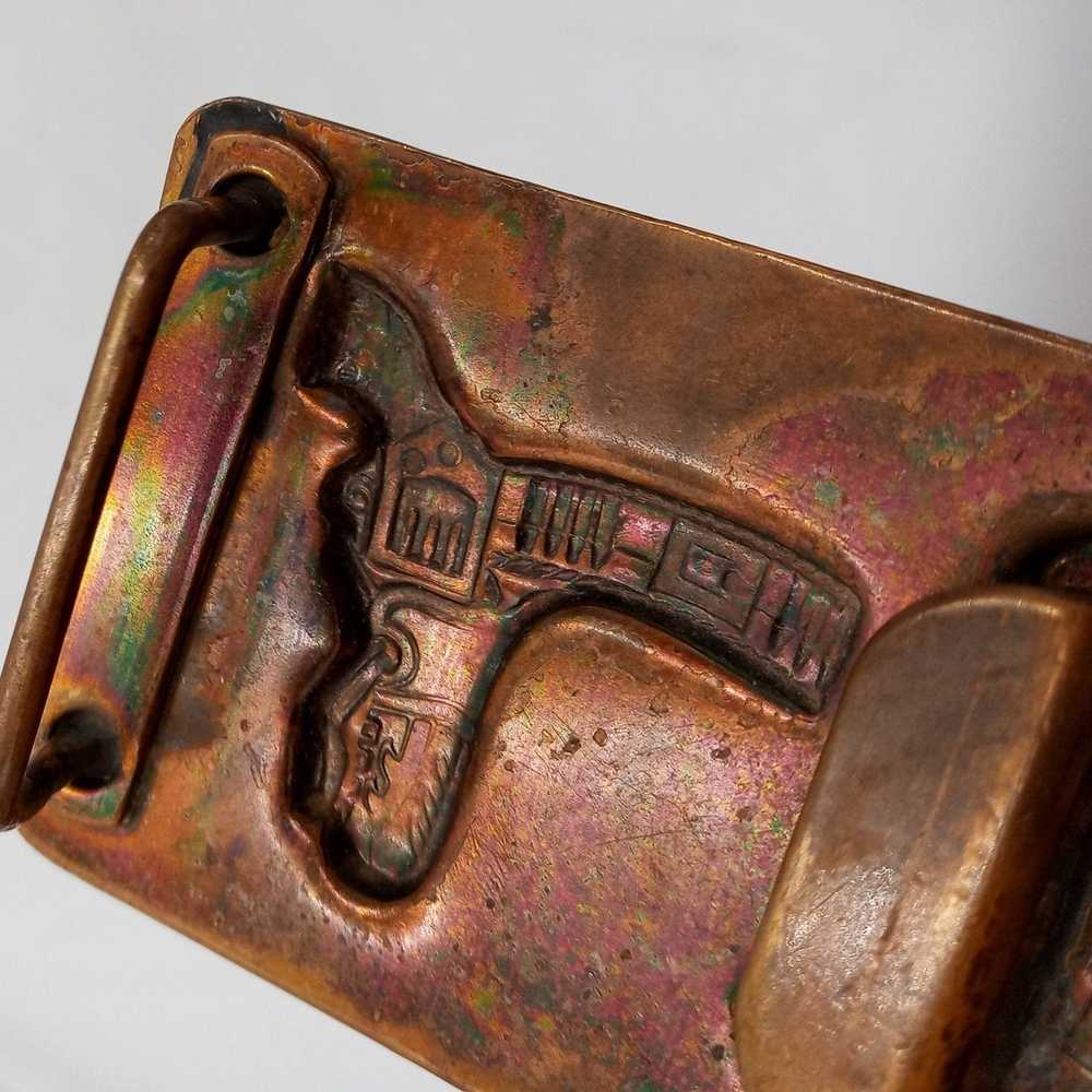 Unkwn Cowboy Boots Pistol Belt Buckle Vintage Cou… - image 4