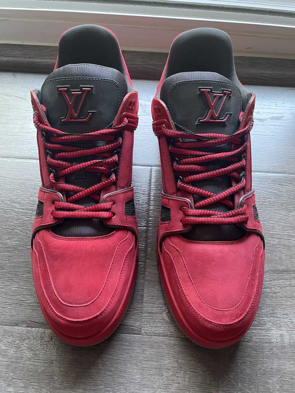 Louis Vuitton Louis Vuitton Red Grey Trainer Snea… - image 4