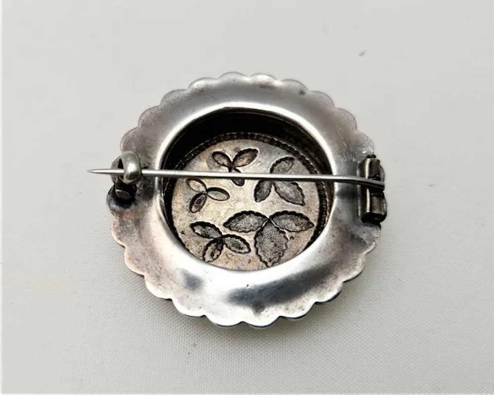 Charming Antique Sterling Victorian Brooch - Foli… - image 2