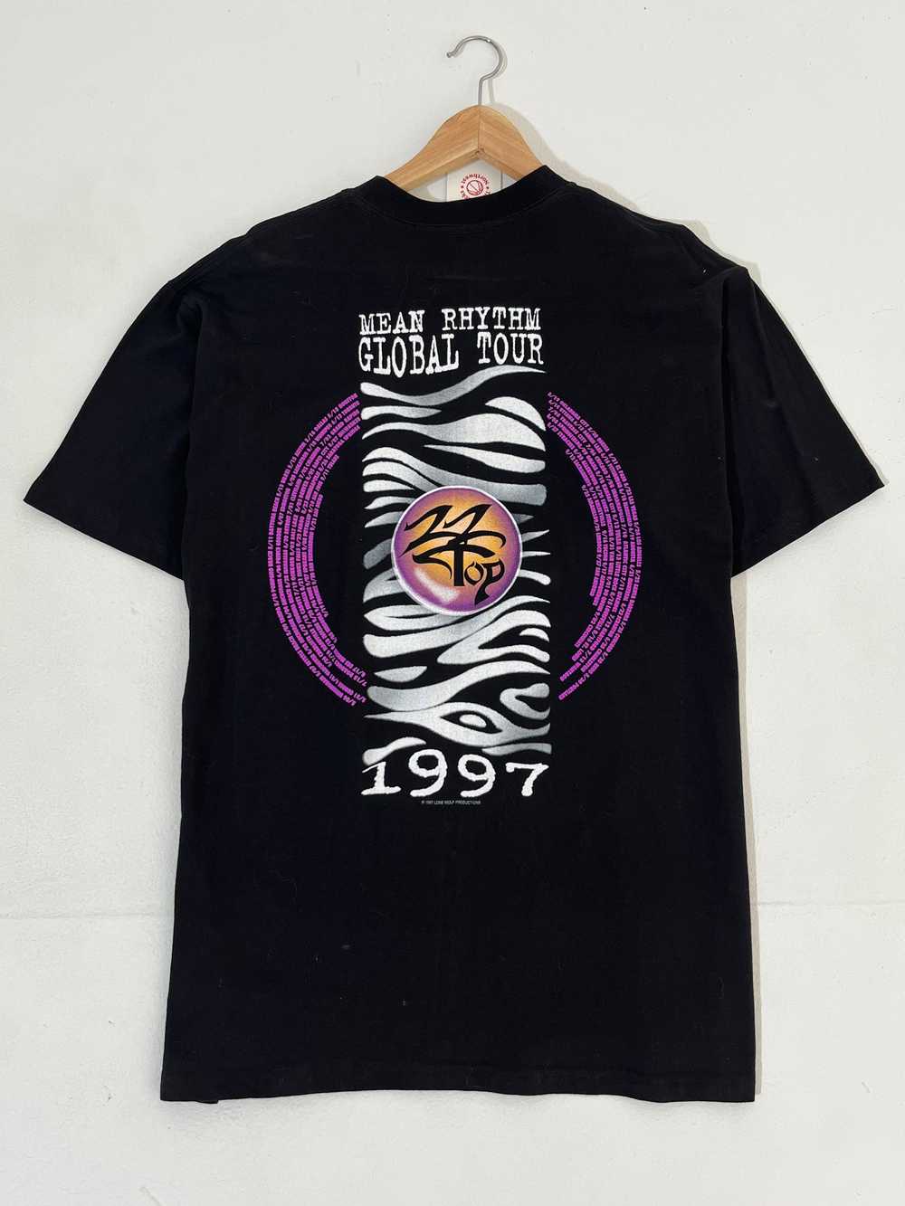 Vintage ZZ Top "Mean Rhythm Global Tour" T-Shirt … - image 3