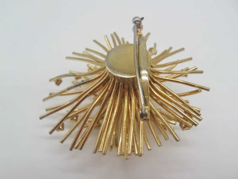 Vintage Mid Century Modernist Gold tone and Clear… - image 5