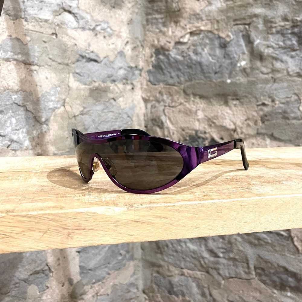 Gucci Gucci GG 1612S Purple Oval Shield Sunglasses - image 1