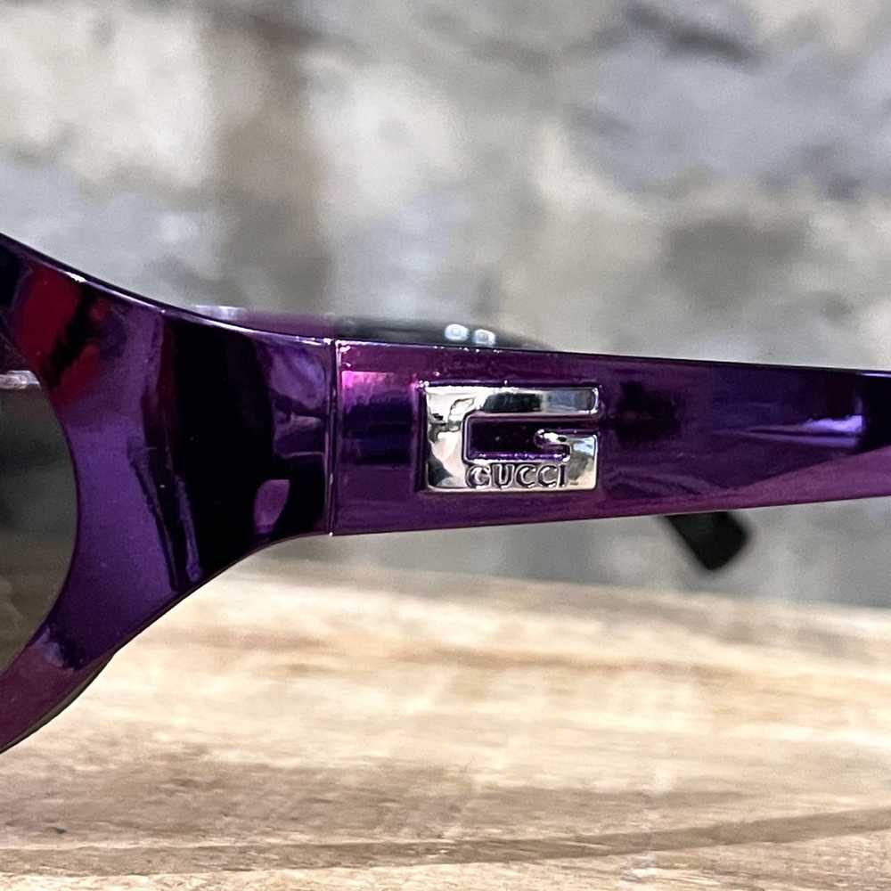 Gucci Gucci GG 1612S Purple Oval Shield Sunglasses - image 4