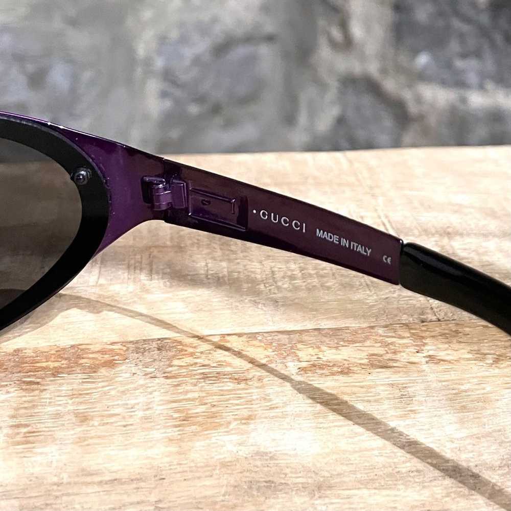 Gucci Gucci GG 1612S Purple Oval Shield Sunglasses - image 5