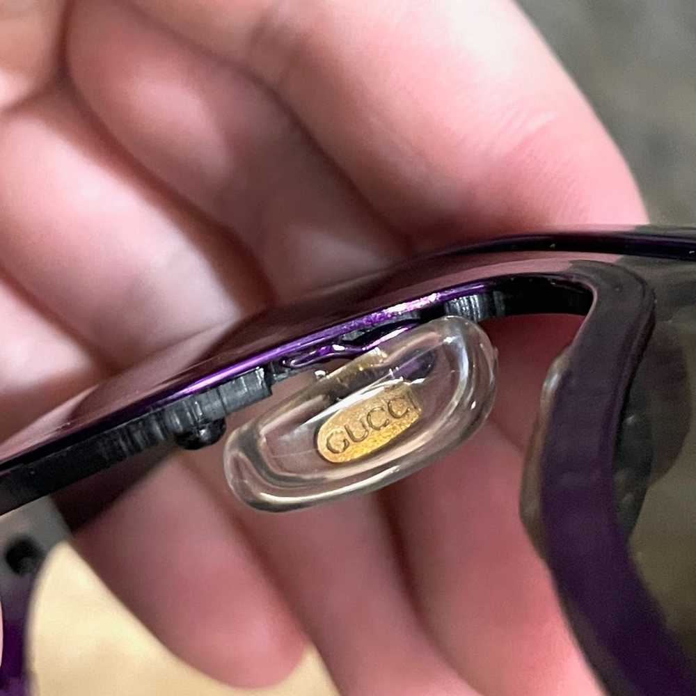 Gucci Gucci GG 1612S Purple Oval Shield Sunglasses - image 7