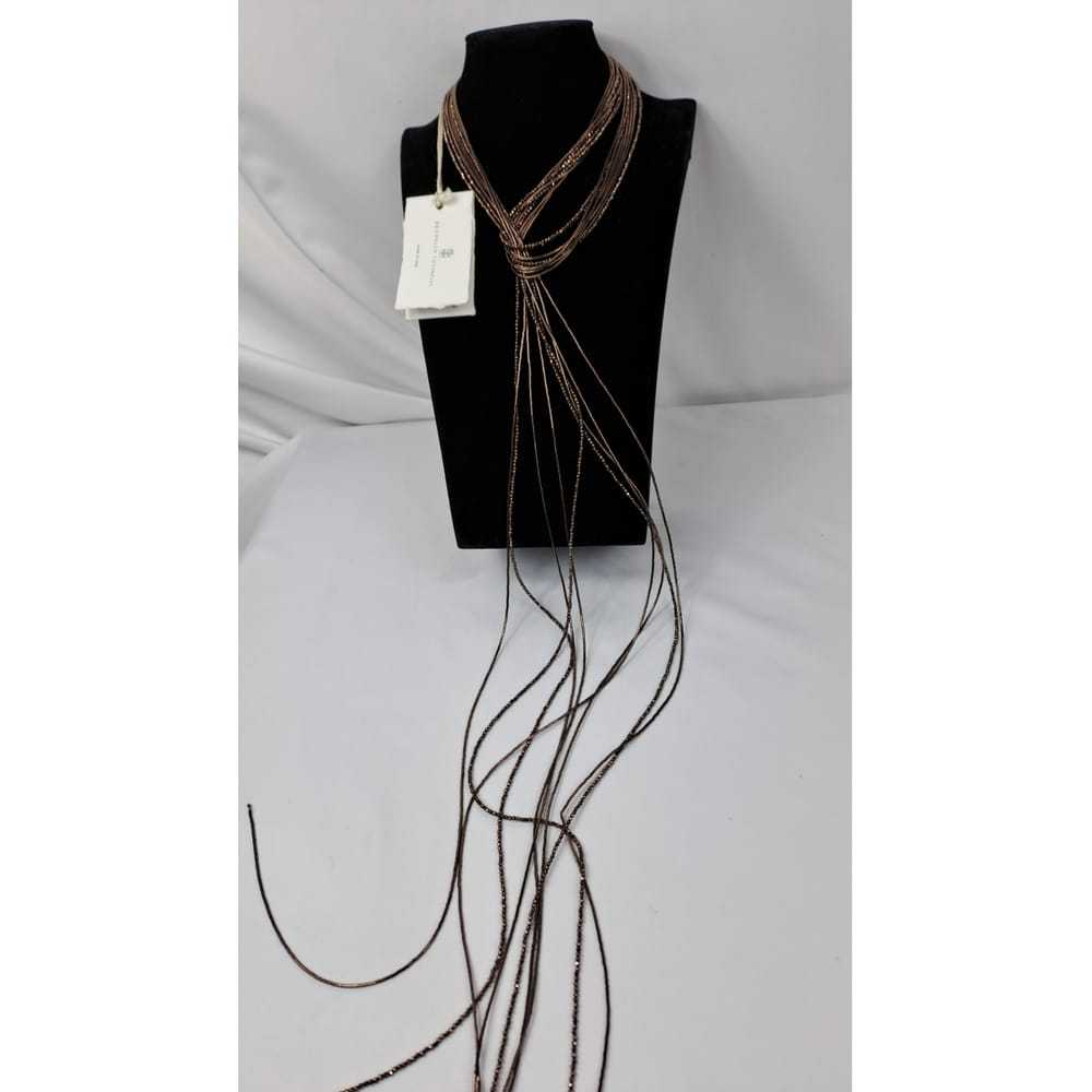 Brunello Cucinelli Silver long necklace - image 5