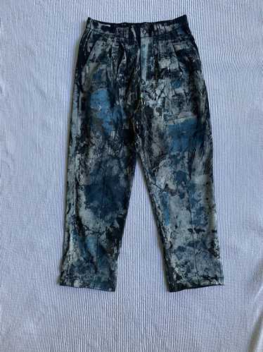 Handmade × Vintage Painted Pleated Pants