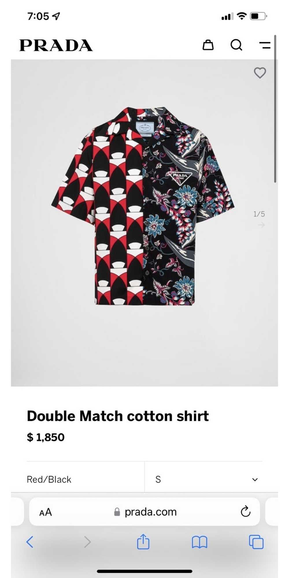 Prada Prada Double Match Cotton Shirt Button Up - image 7