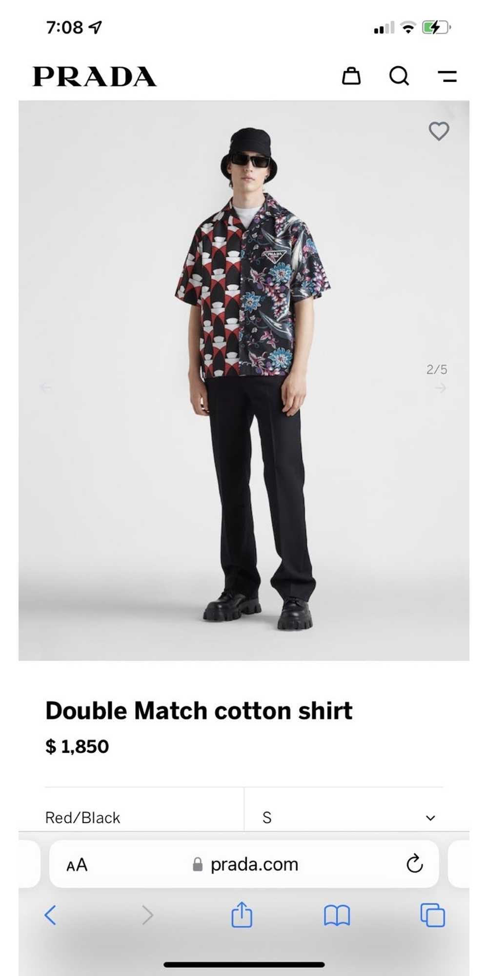 Prada Prada Double Match Cotton Shirt Button Up - image 8